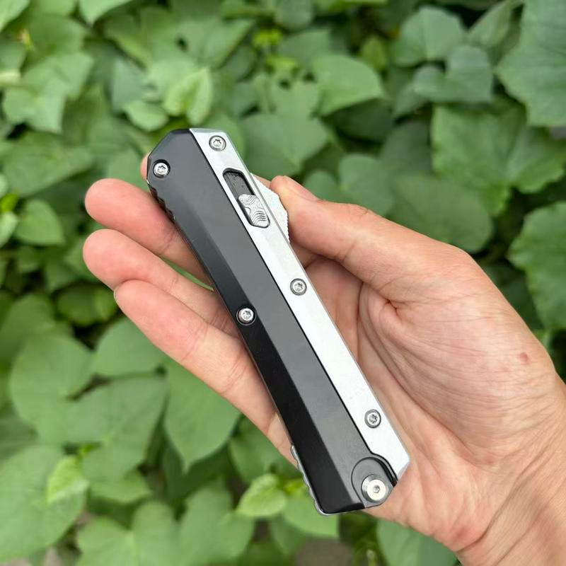 MT M390 Steel EDC Knife with Clip for Fruit Peeling Meat Cutting Camping Outdoor Backpacking Metal Body with Nylon Bag