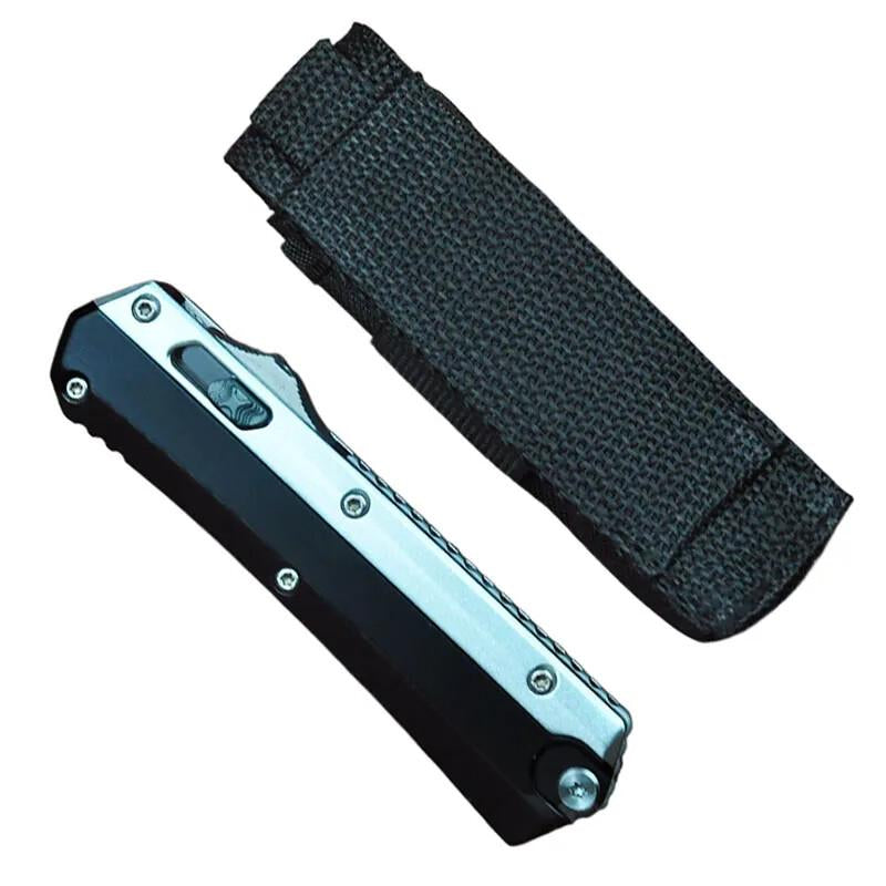 MT M390 Steel EDC Knife with Clip for Fruit Peeling Meat Cutting Camping Outdoor Backpacking Metal Body with Nylon Bag