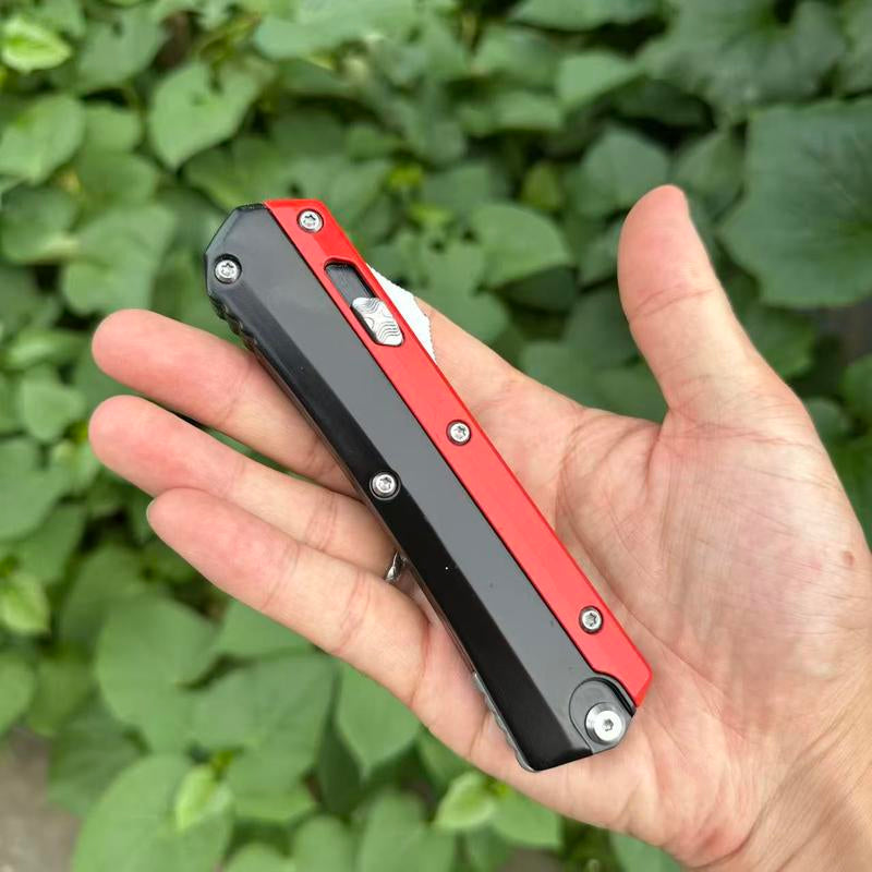 MT M390 Steel EDC Knife with Clip for Fruit Peeling Meat Cutting Camping Outdoor Backpacking Metal Body with Nylon Bag