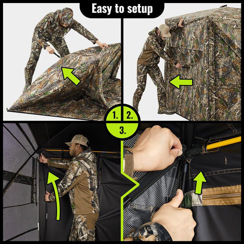 [Dealsforyoudays] Tidewe Vismaster 270° See-Through Hunting Blind with No-Trip Door Deer Blinds