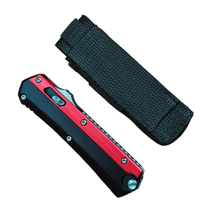 MT M390 Steel EDC Knife with Clip for Fruit Peeling Meat Cutting Camping Outdoor Backpacking Metal Body with Nylon Bag